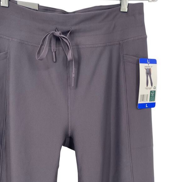 32 DEGREE COOL NWT Athletic Straight Leg Rib Knit Pants Purple Size Large Pocket - Picture 3 of 7